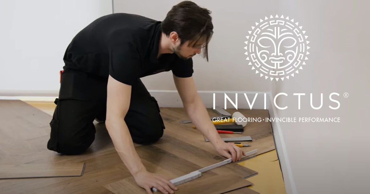 How to install Invictus click vinyl flooring in herringbone pattern