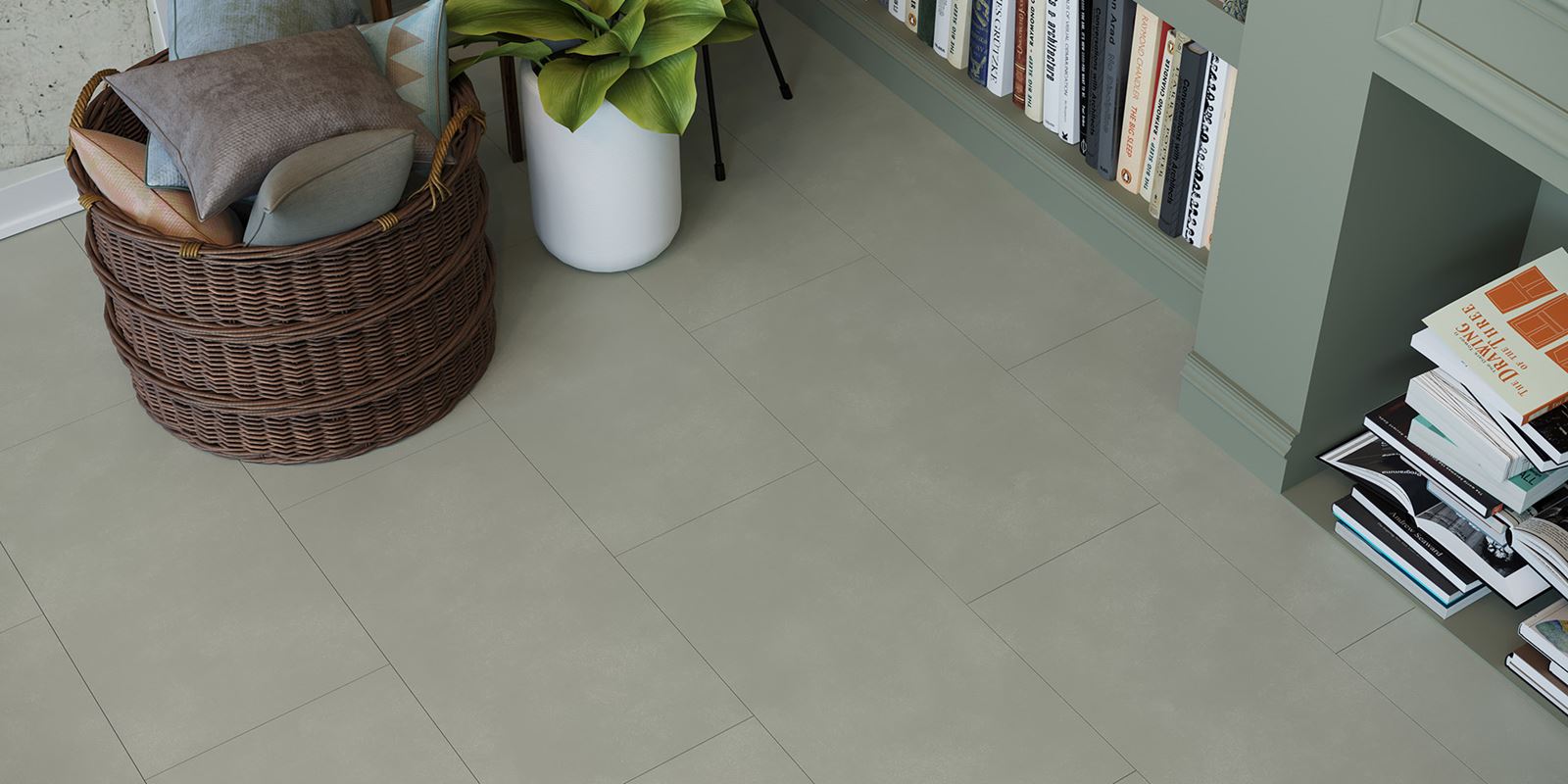 Invictus® Luxury Vinyl Flooring - Concrete Crush - Smoke - Living_02