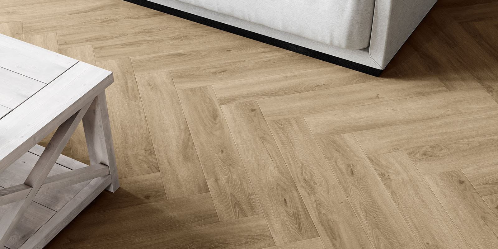 Invictus® Luxury Vinyl Flooring - Divine Oak Herringbone - Champagne - Living_02