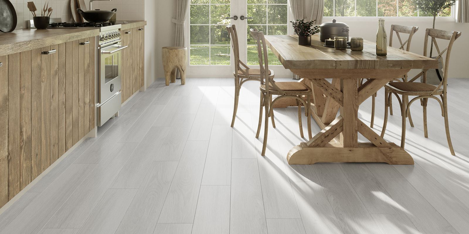 Invictus® Luxury Vinyl Flooring - French Oak - Polar - Kitchen