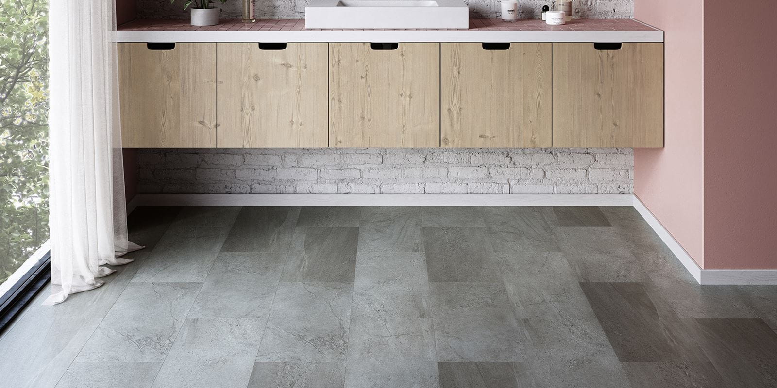 Invictus® Luxury Vinyl Flooring - Groovy Granite - Steel - Wetroom