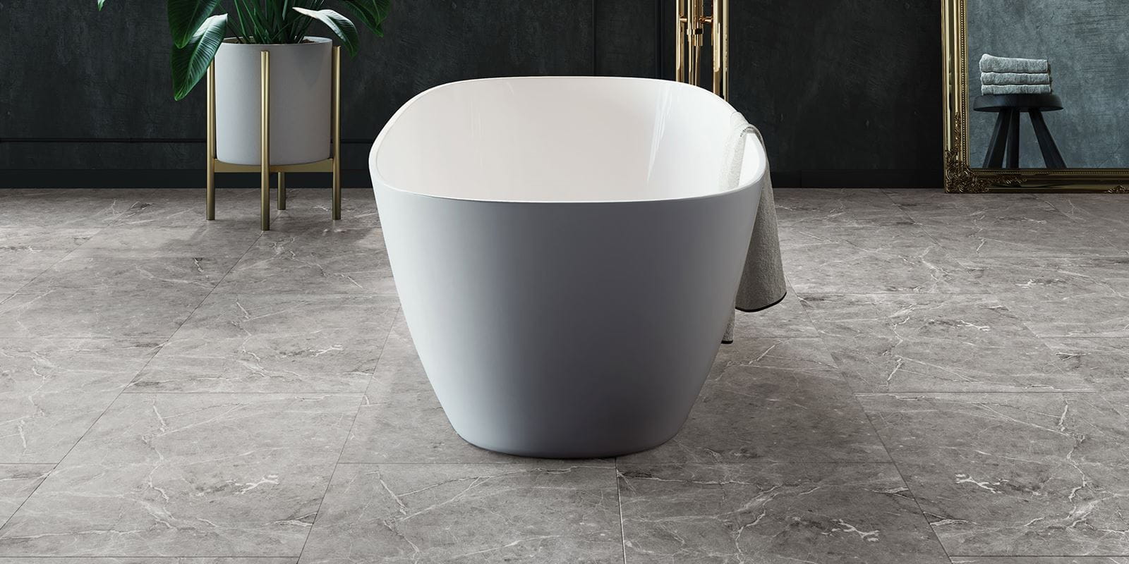 Invictus® Luxury Vinyl Flooring - Hudson Stone - Silver - Wetroom