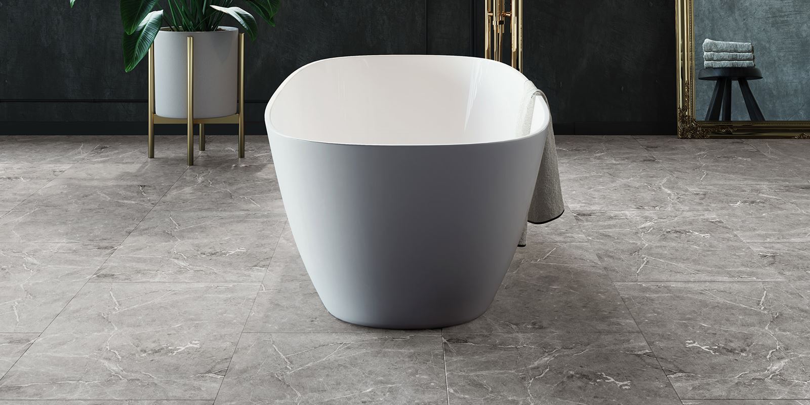 Invictus® Luxury Vinyl Flooring - Hudson Stone - Silver - Wetroom