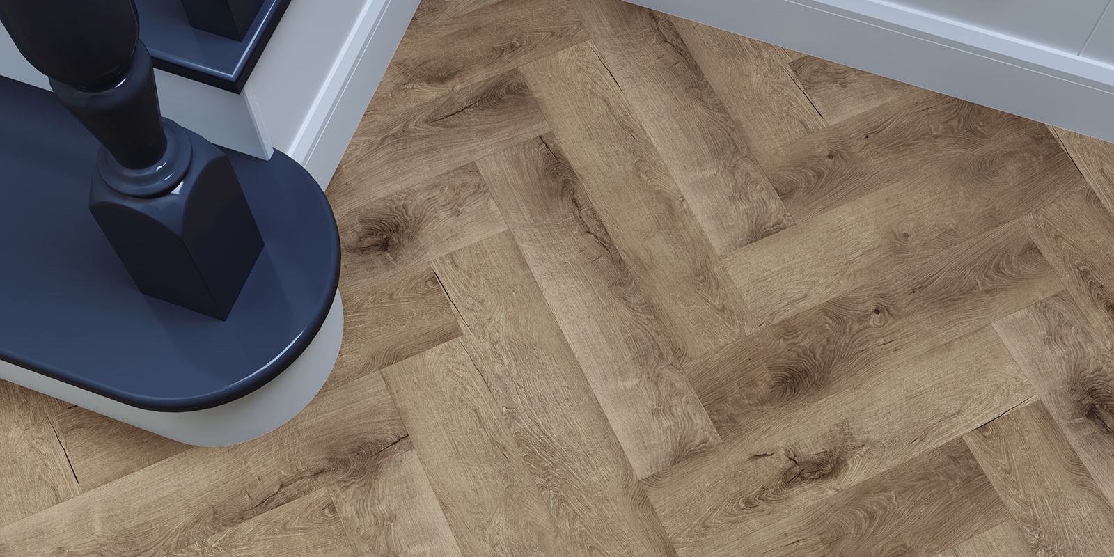Invictus® Luxury Vinyl Flooring - Royal Oak Parquet - Traditional - Hallway_02