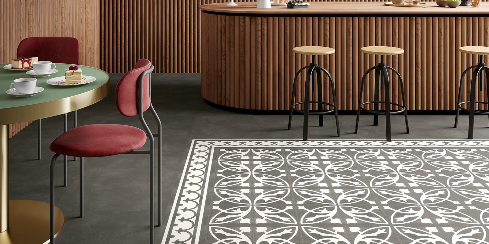 Invictus® Luxury Vinyl Flooring - Victorian Treasure - Charcoal - Comm_hospitality
