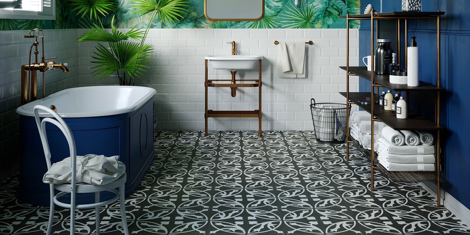 Invictus® Luxury Vinyl Flooring - Victorian Treasure - Charcoal - Wetroom