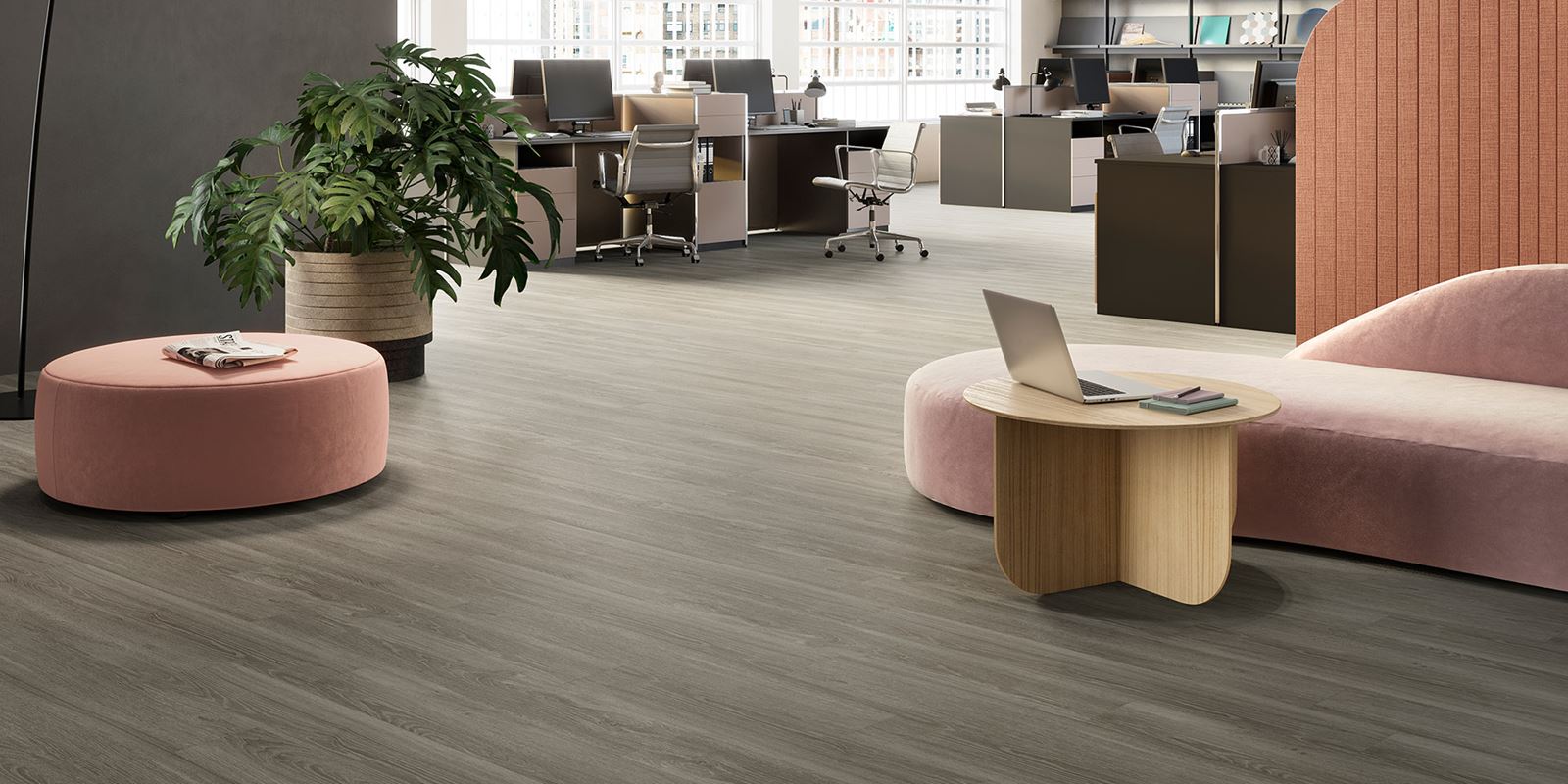 Invictus® Luxury Vinyl Flooring - French Oak - Storm - Comm_office