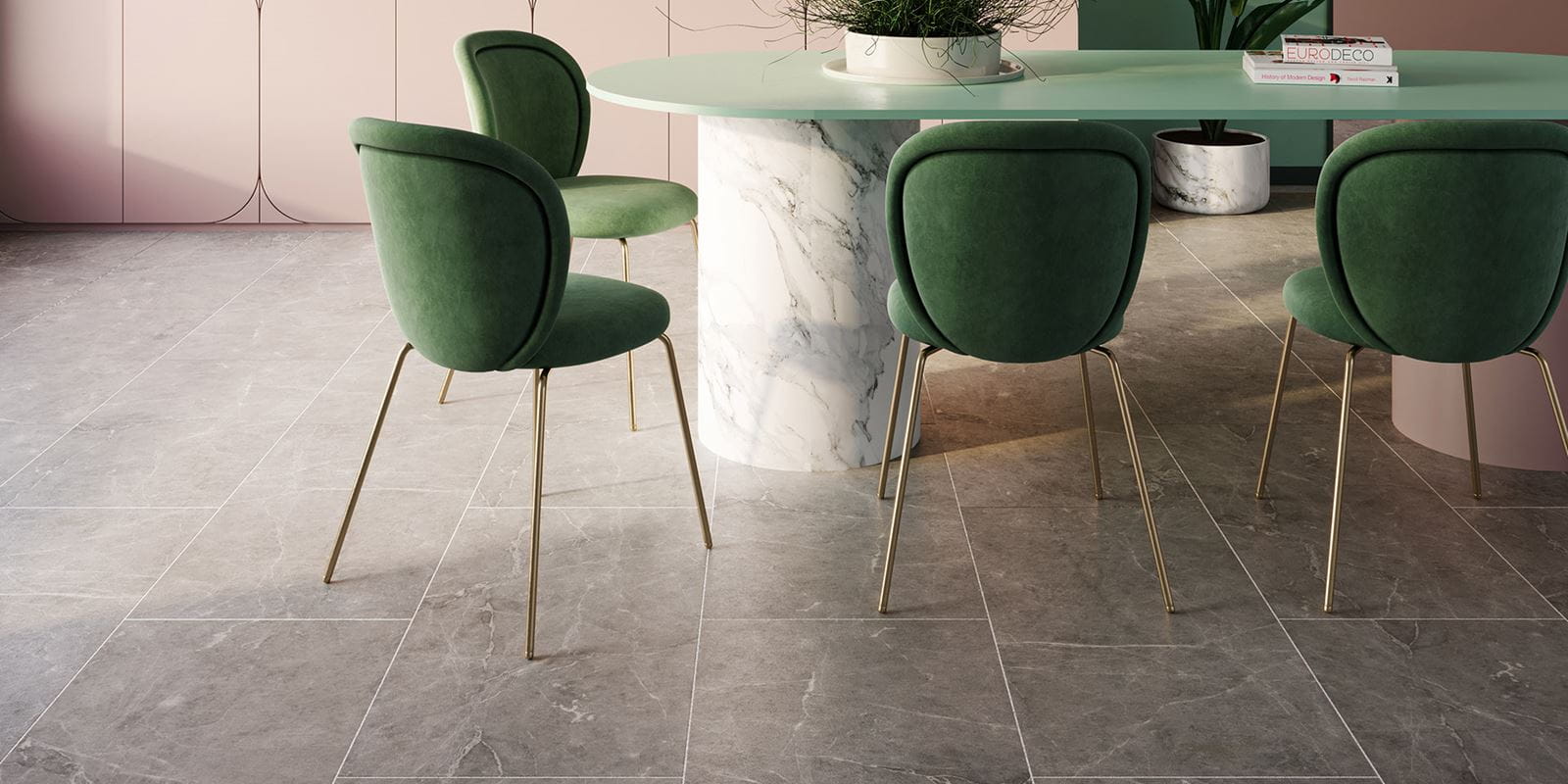 Invictus® Luxury Vinyl Flooring - Hudson Stone - Silver - Kitchen