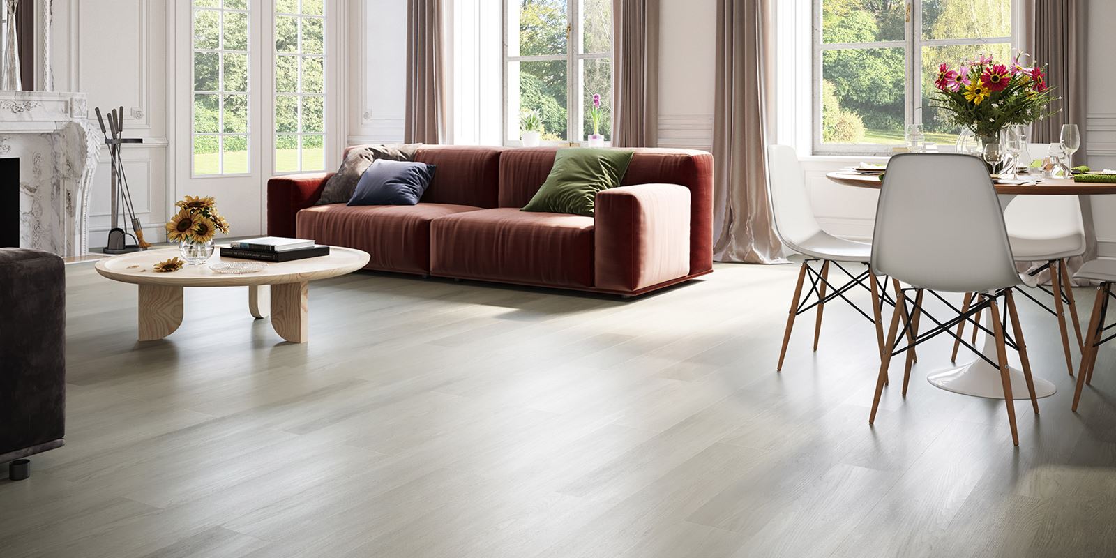Invictus® Luxury Vinyl Flooring - New England Oak - Misty - Living